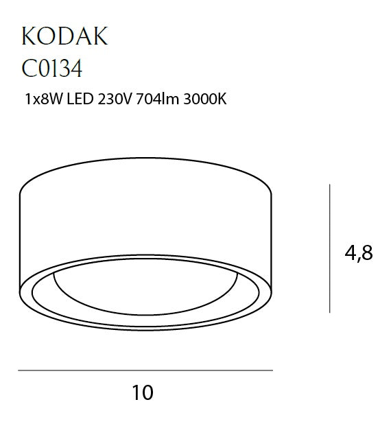 Maxlight Kodak 1L flush mount white LED