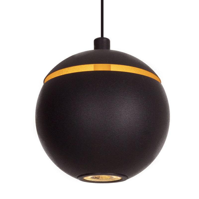 Maxlight Cometshine 1L pendant lamp sfera LED black