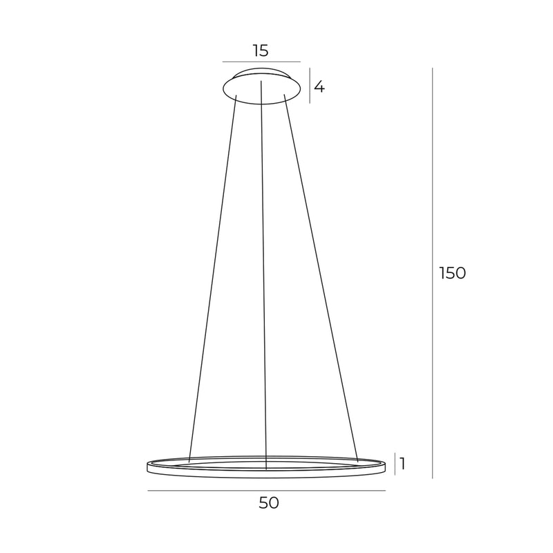 Maxlight Queen 1L suspension LED, or, D 50 cm