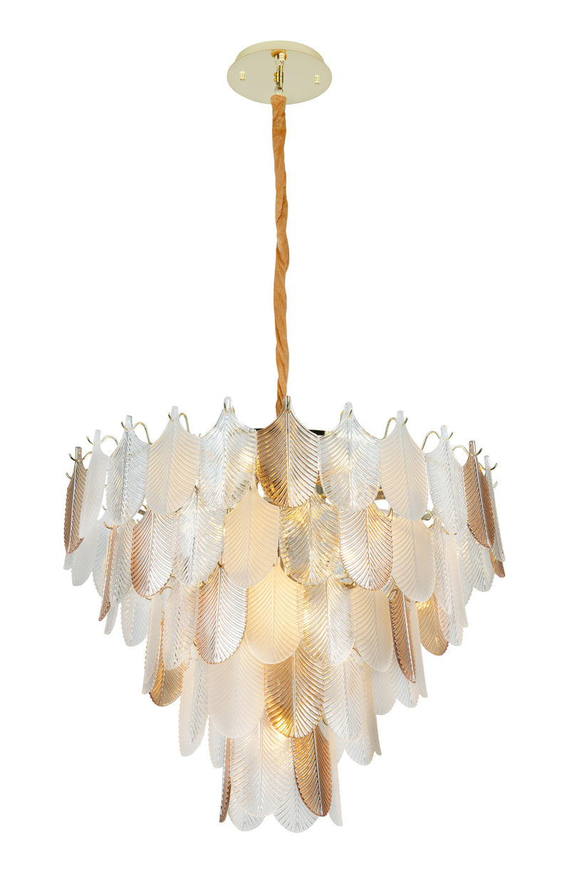 Maxlight Arwena 15L chandelier gold, D 80cm