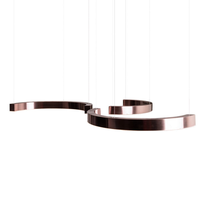 Maxlight Lotus 1L pendant lamp LED, brushed bronze, D 135cm