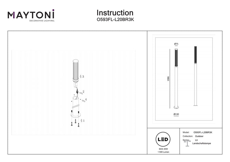 Maytoni Lit 1L, brown LED D 7.5cm