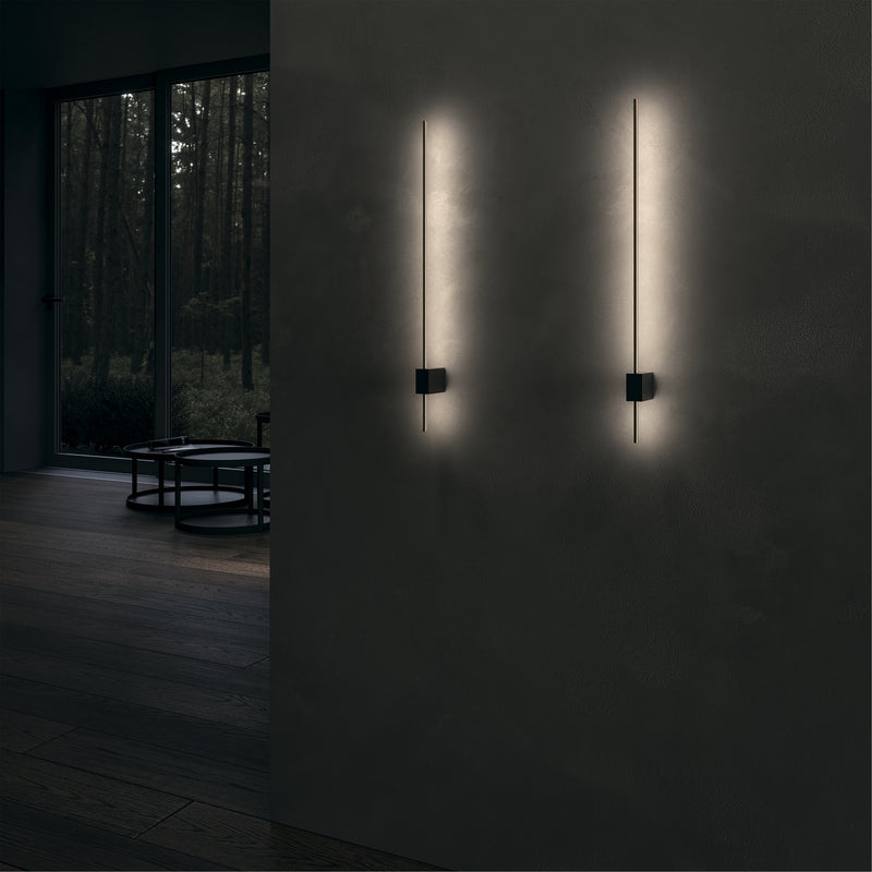 Maytoni Pars 1L wall sconce lamp, black LED H 3cm