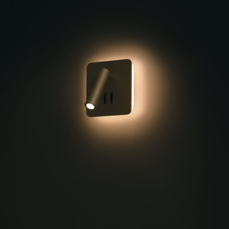 Maytoni Ios 176 1L accent wall lamp, black LED H 13cm