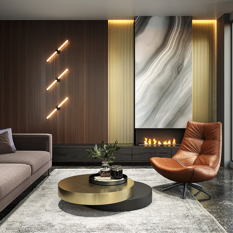 Maytoni Axis 1L wall sconce lamp, LED H 63cm