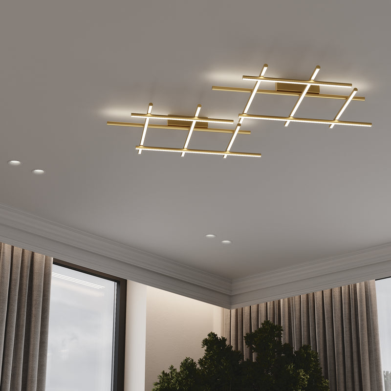 Maytoni Radiance 1L Deckenleuchte, goldene LED H 13cm