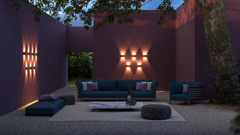 Maytoni Strato 1L outdoor wall light led, grey LED H 8cm