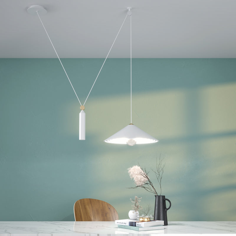 Maytoni Peso 1L pendant lamp, black E27 D 42cm