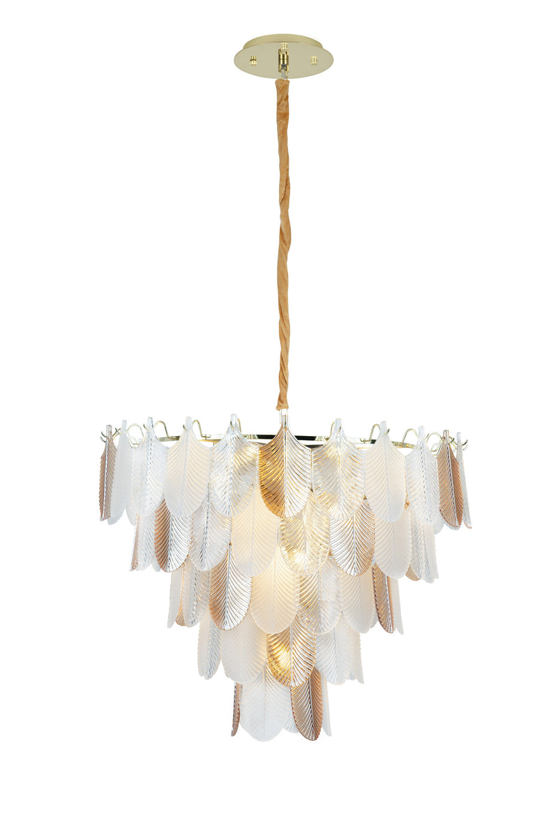 Maxlight Arwena 15L chandelier gold, D 80cm