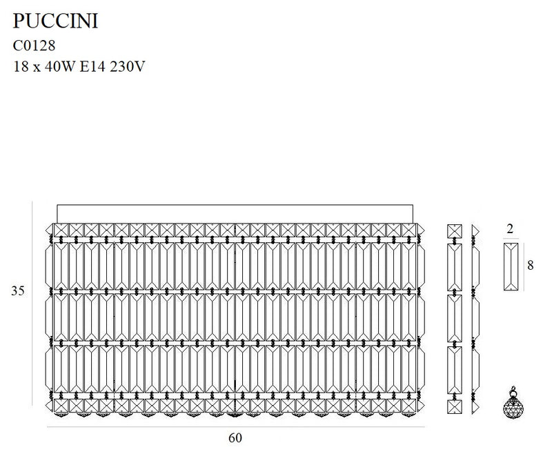 Maxlight Puccini 18L flush mount D 60cm