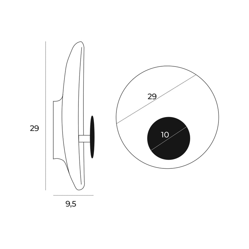 Maxlight Oyaka 1L washer sconce wall lamp LED 5W