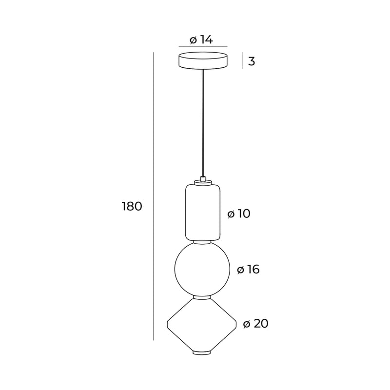 Maxlight Akiko 3L pendant lamp white D 20cm