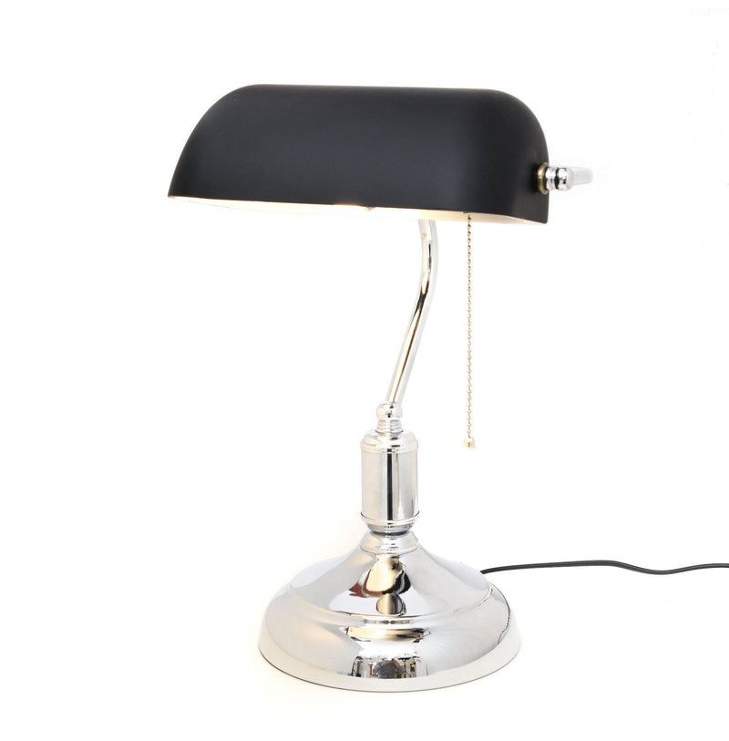 Lumina Deco Banker 1L desk table lamp E27, H 38cm