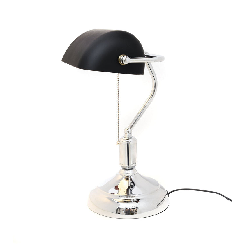 Lumina Deco Banker 1L desk table lamp E27, H 38cm