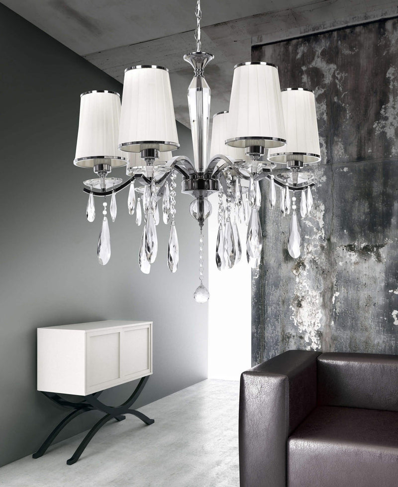 Lumina Deco Alessia 6L chandelier E14, D 66cm