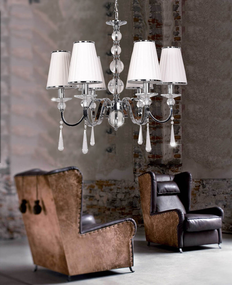 Lumina Deco Federrica 6L chandelier E14, D 66cm