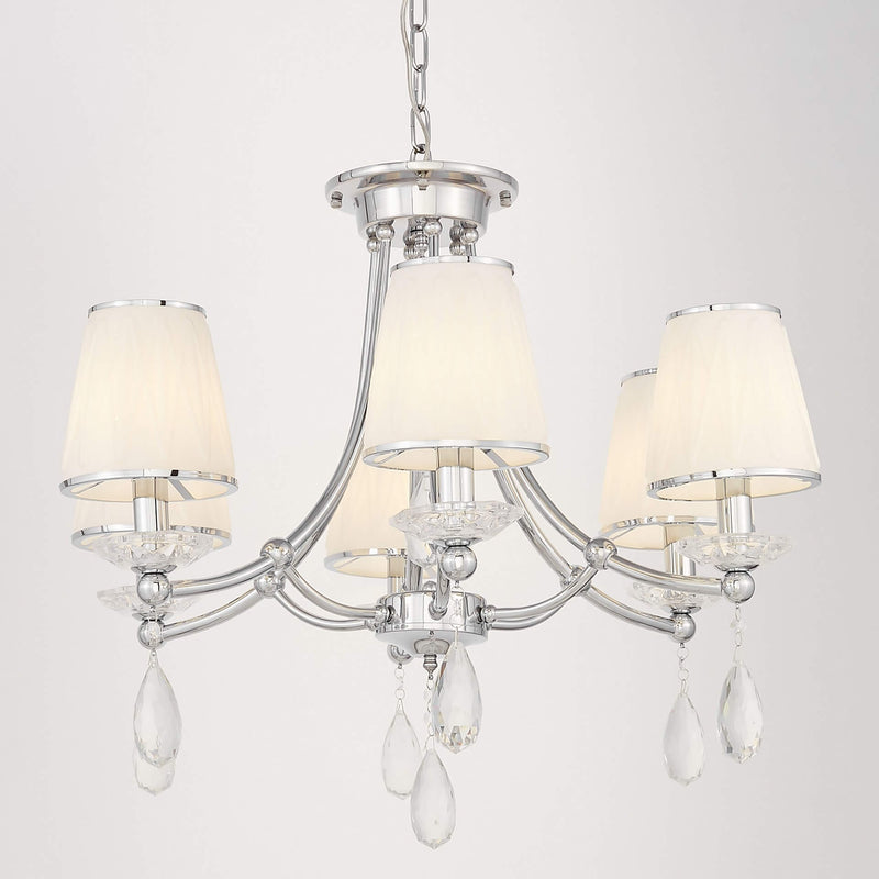 Lumina Deco Domini 6L chandelier E14, D 72cm