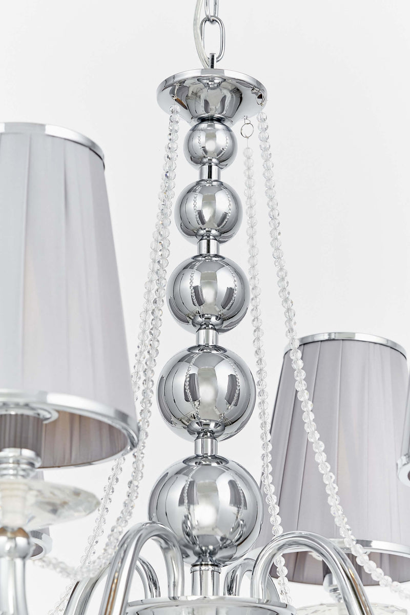 Lumina Deco Fabione 4L chandelier E14, D 58cm