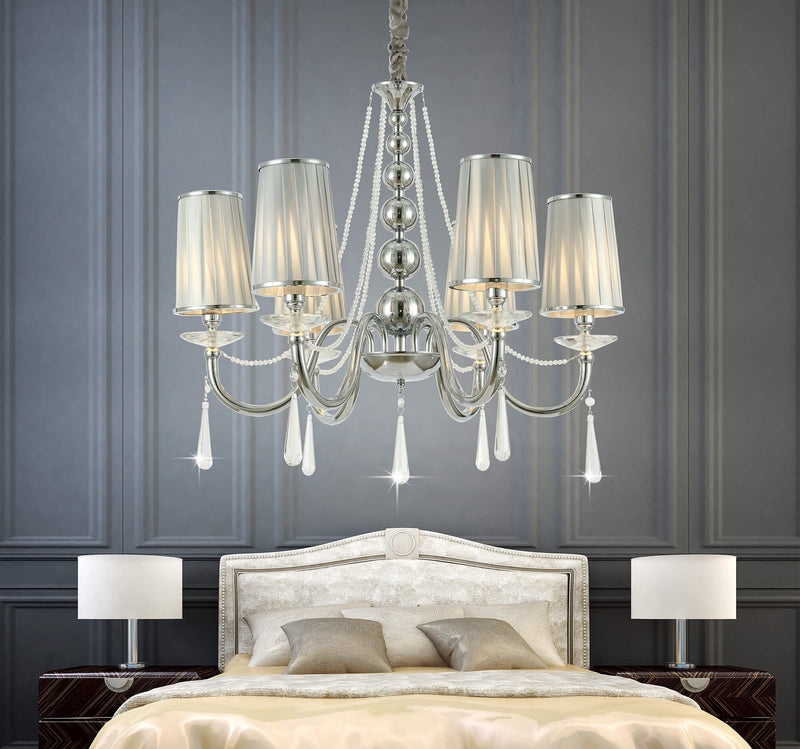 Lumina Deco Fabione 6L chandelier E14, D 70cm