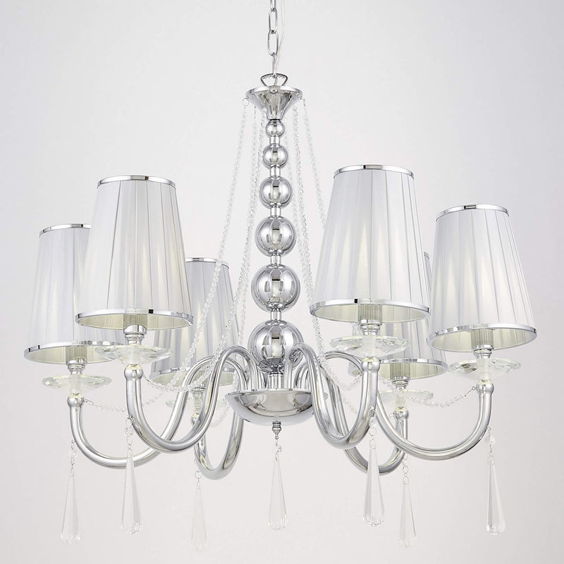 Lumina Deco Fabione 6L chandelier E14, D 70cm