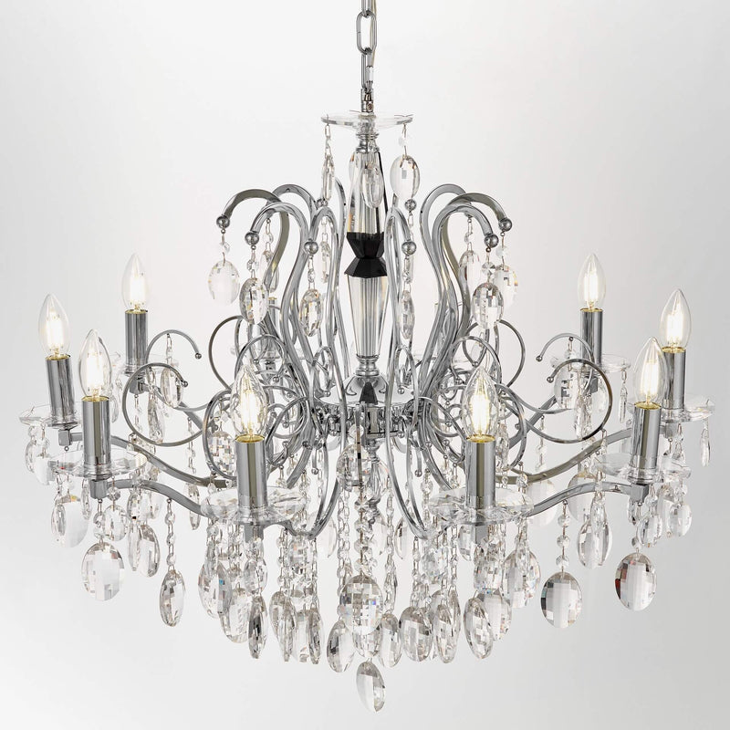 Lumina Deco 10L chandelier E14, D 80cm