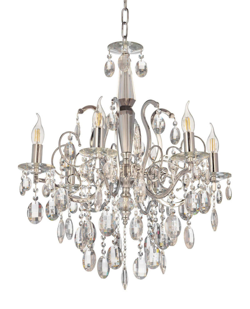 Lumina Deco Daniella 6L chandelier E14, D 56cm