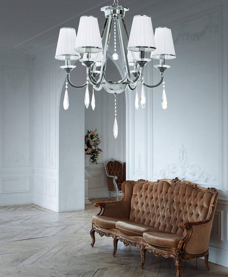 Lumina Deco Milesia 6L chandelier E14, D 70cm