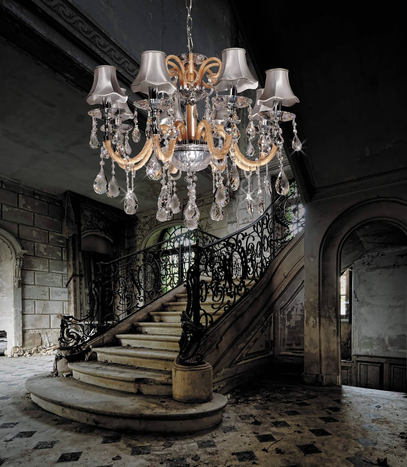 Lumina Deco Denica 8L chandelier E14, D 80cm