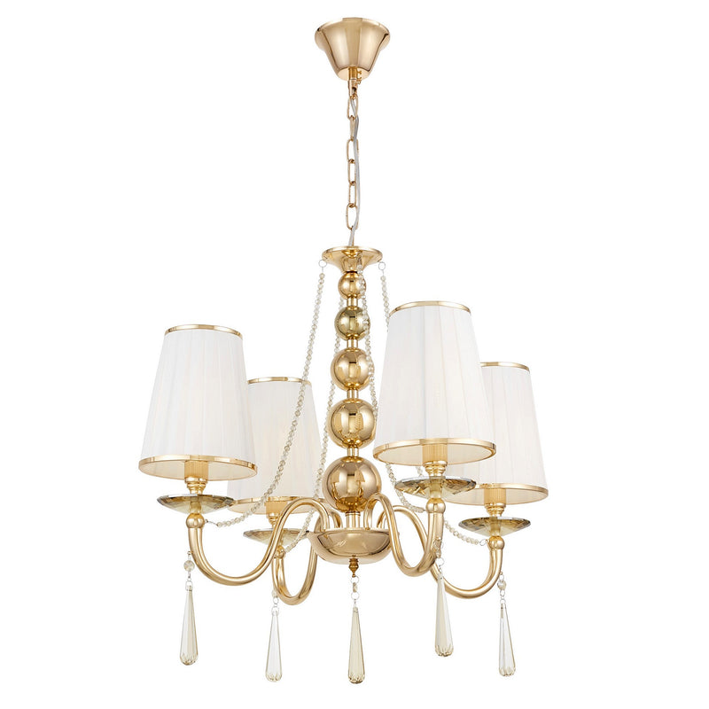 Lumina Deco Fabione 4L chandelier E14, D 58cm