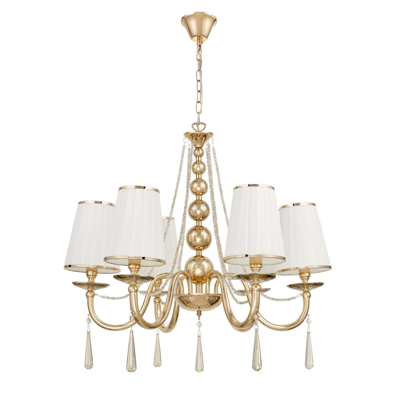 Lumina Deco Fabione 6L chandelier E14, D 70cm