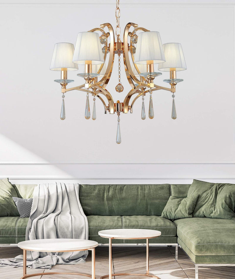 Lumina Deco Venisia 6L chandelier E14, D 68cm