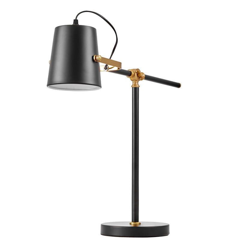 Lumina Deco Fela 1L reading table lamp E27, H 60cm