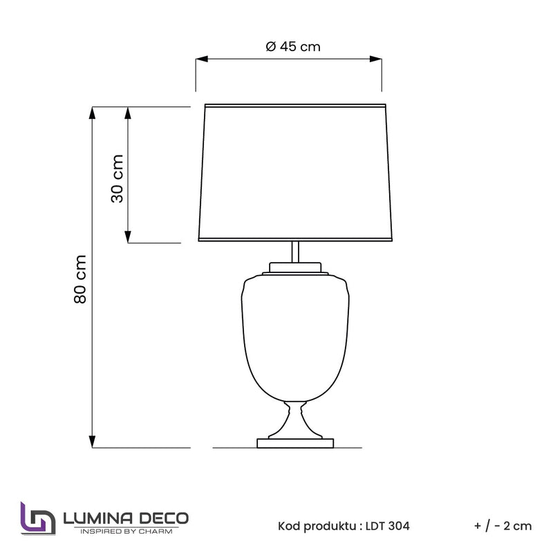 Lumina Deco Olympia 1L table lamp E27, D 45cm