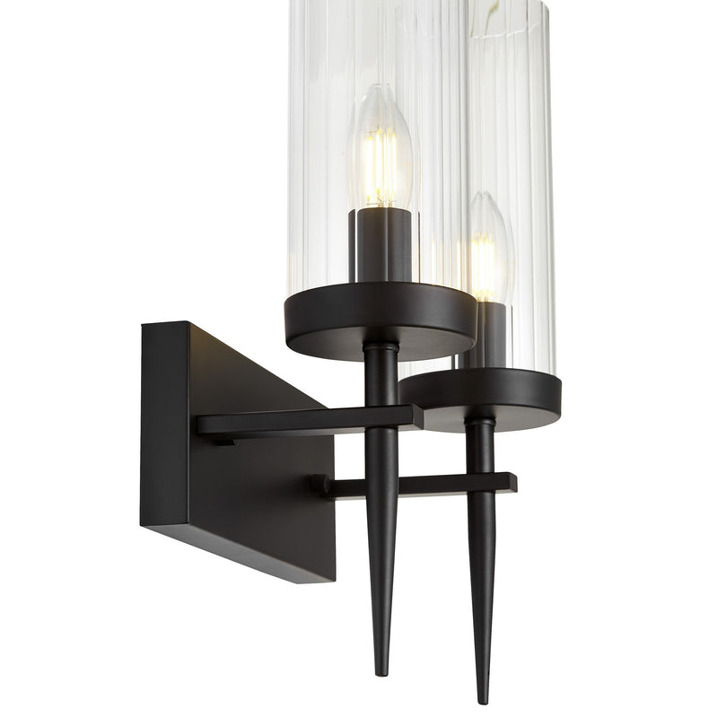 Lumina Deco Moratti 2L wall sconce lamp E14, H 40cm