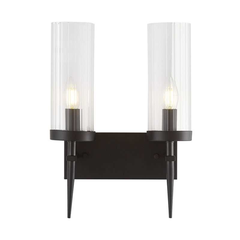 Lumina Deco Moratti 2L wall sconce lamp E14, H 40cm