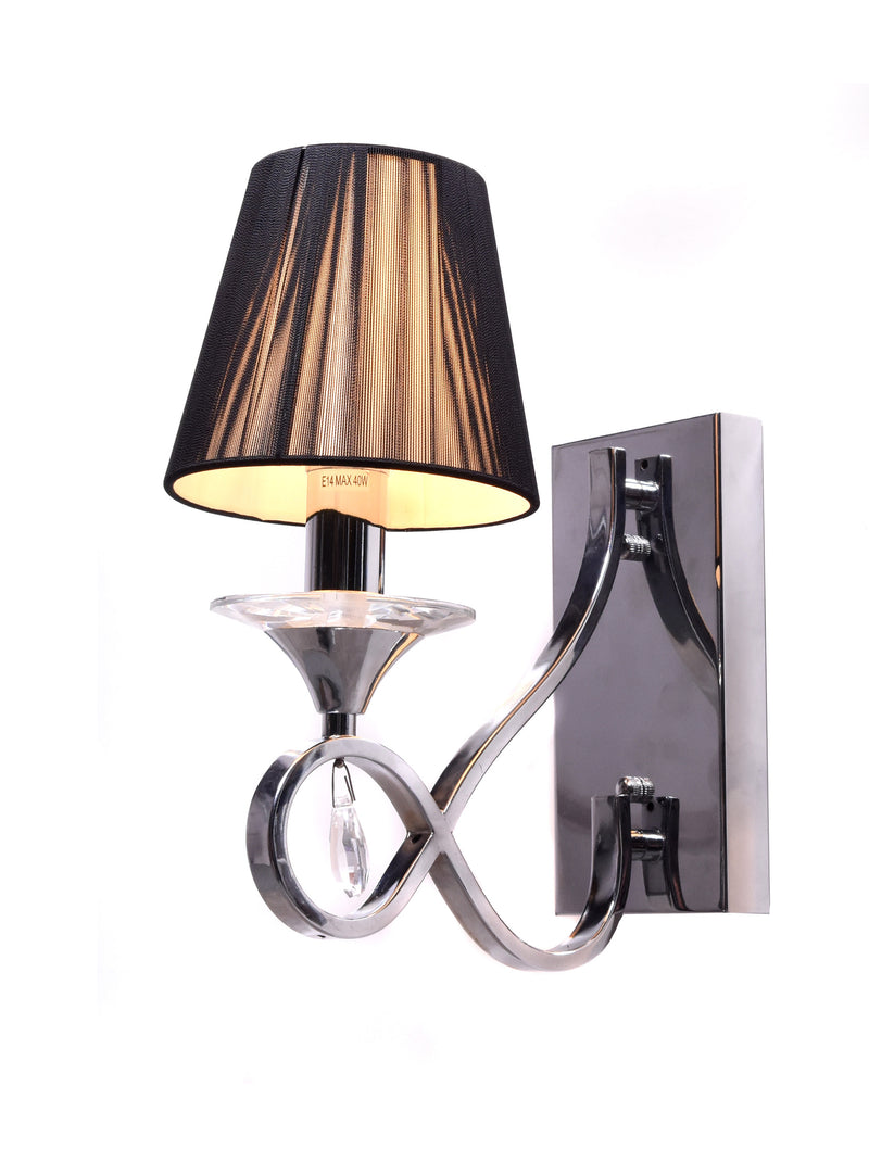 Lumina Deco Negrio 1L wall sconce lamp E14, H 40cm