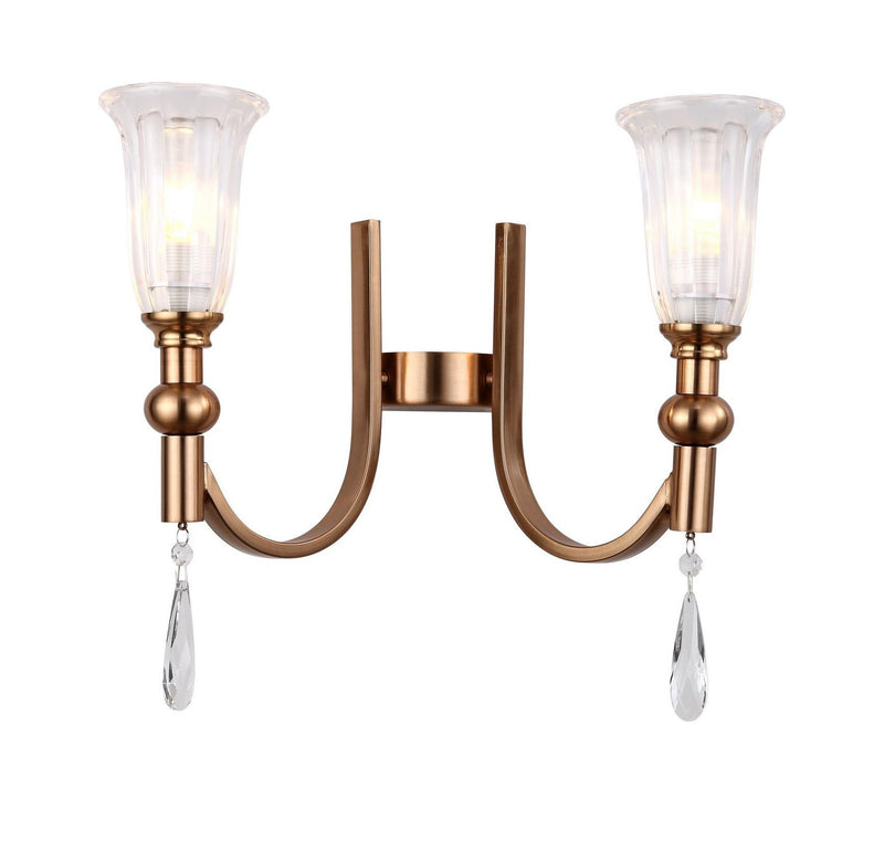 Lumina Deco Rionella 2L wall sconce lamp E27, H 35cm