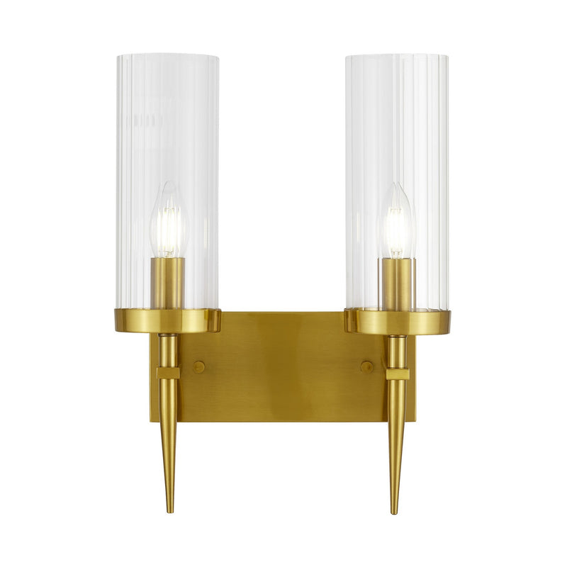 Lumina Deco Moratti 2L wall sconce lamp E14, H 40cm