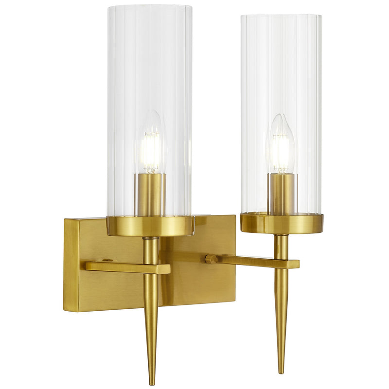 Lumina Deco Moratti 2L wall sconce lamp E14, H 40cm