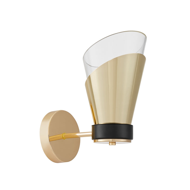 Lumina Deco Fabro 1L wall sconce lamp E27, H 28cm