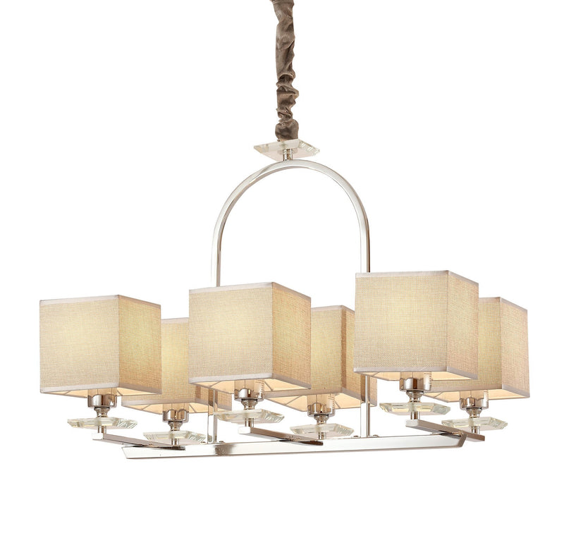 Lumina Deco Liniano 6L chandelier E14, H 97cm