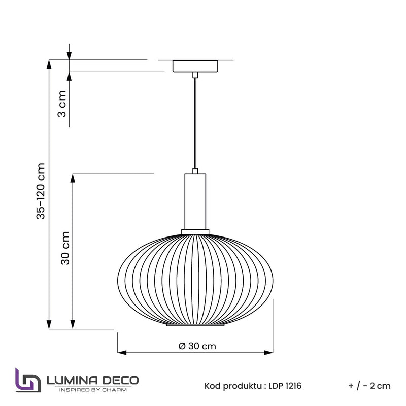 Lumina Deco Flori 1L pendant ceiling lamp E27, D 30cm