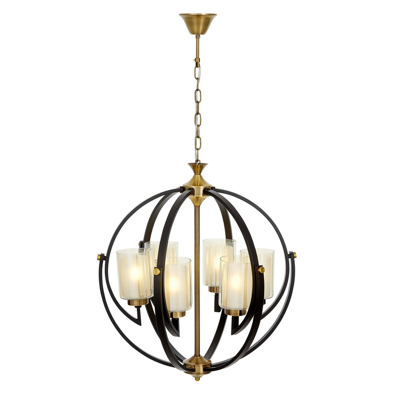 Lumina Deco Bergen 6L chandelier E27, D 56cm