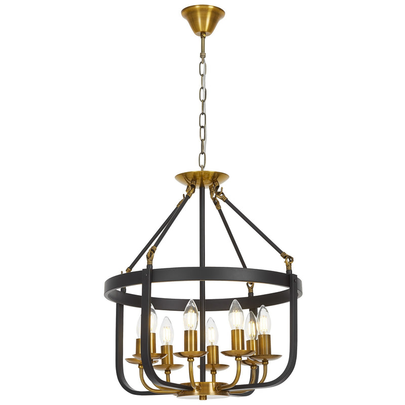 Lumina Deco Berling 8L pendant ceiling lamp E14, D 48cm