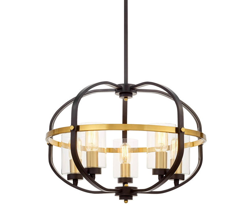 Lumina Deco Monterey 5L pendant ceiling lamp E27, D 60cm