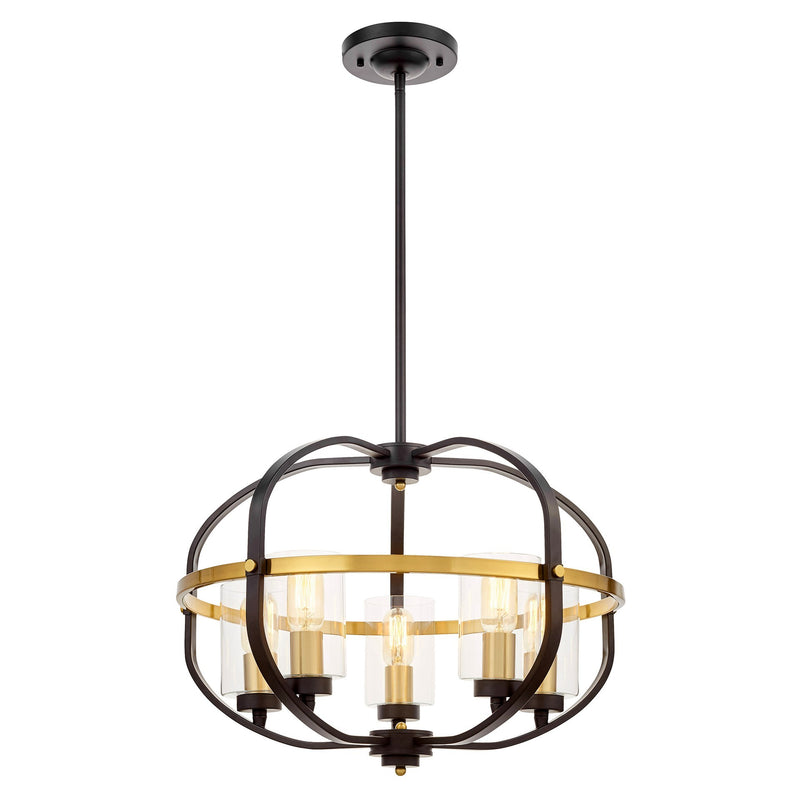 Lumina Deco Monterey 5L pendant ceiling lamp E27, D 60cm