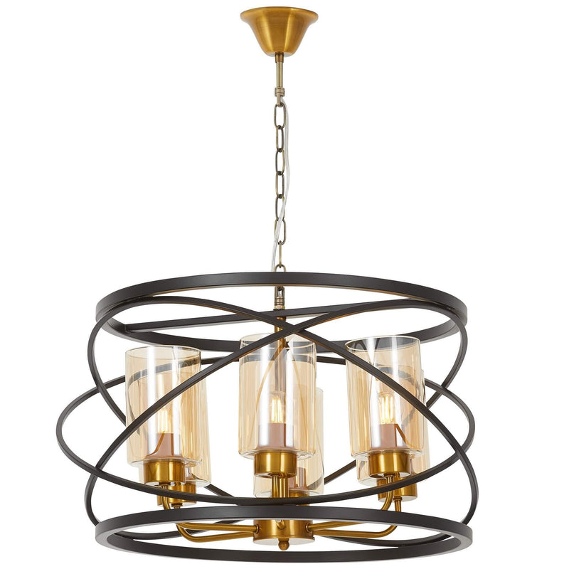 Lumina Deco Moza 6L pendant ceiling lamp E27, D 58cm