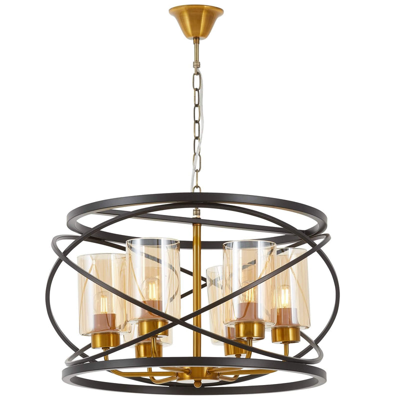 Lumina Deco Moza 6L pendant ceiling lamp E27, D 58cm