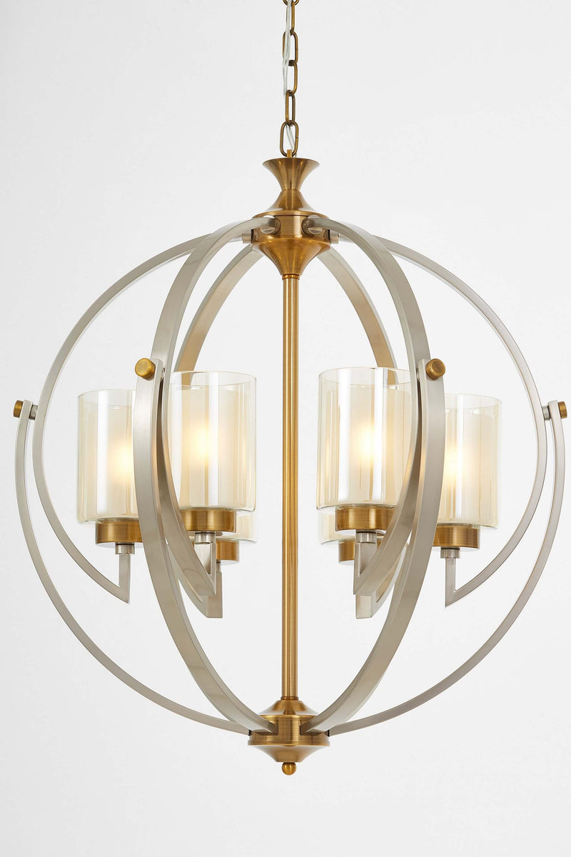 Lumina Deco Bergen 6L chandelier E27, D 56cm