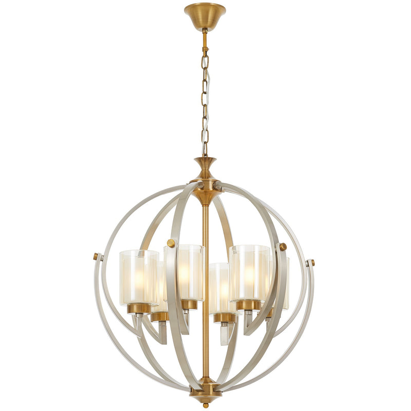 Lumina Deco Bergen 6L chandelier E27, D 56cm